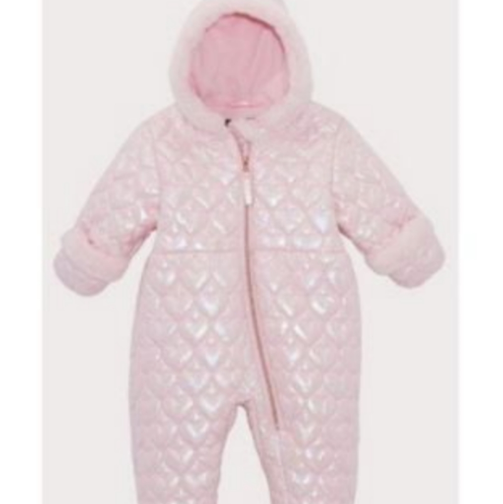 S. Rothschild Baby Girls Faux Fur Trim pram pink